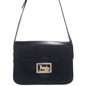 Celine Horse Carriage shoulder bag black leather